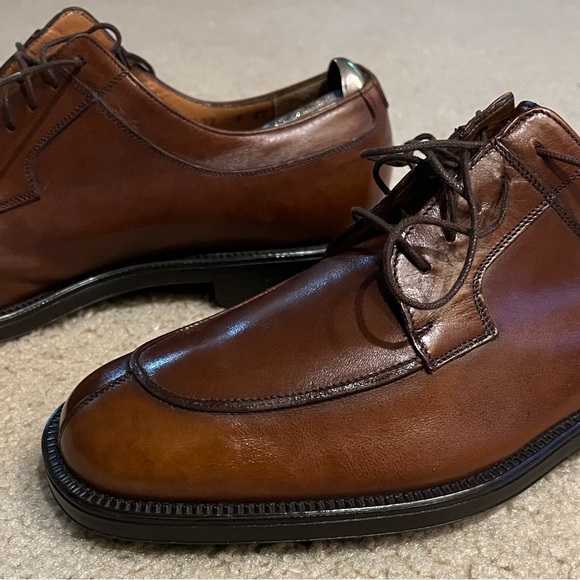 Salvatore Ferragamo Brown Leather Split Toe Classic Oxfords (Size: 8) - Picture 7 of 16